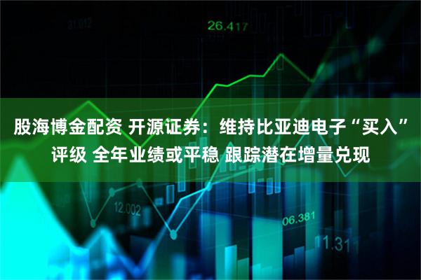 股海博金配资 开源证券：维持比亚迪电子“买入”评级 全年业绩或平稳 跟踪潜在增量兑现